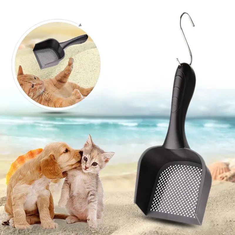 Durable Plastic Cat Litter Scoop – Large-Capacity PVC Litter Shovel with