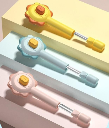 Self-Cleaning Pet Hair Remover Comb – Stainless Steel Grooming Brush with One-Press Fur Release