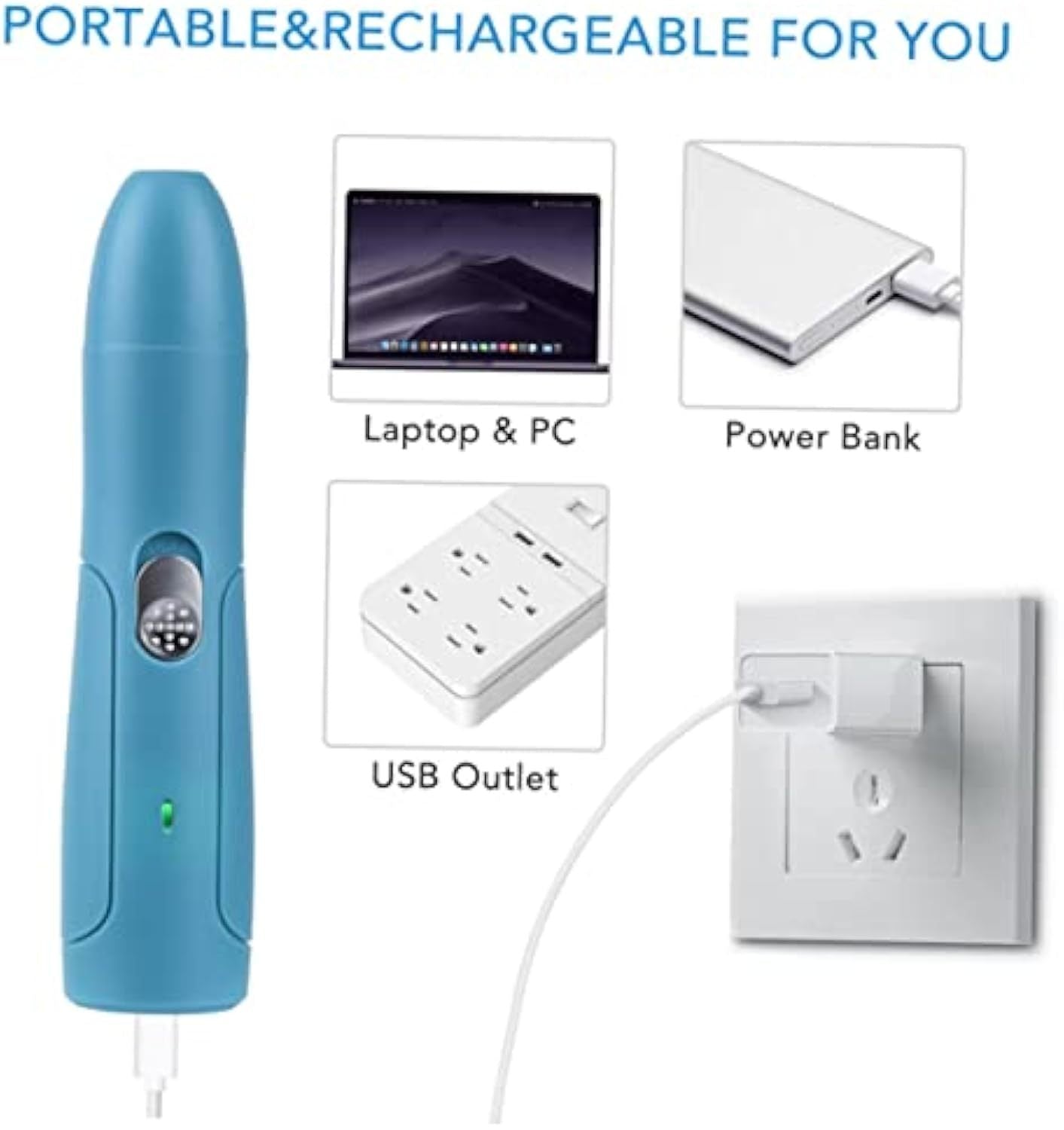 Rechargeable Pet Nail Polisher – Safe Claw & Paw Grooming Tool