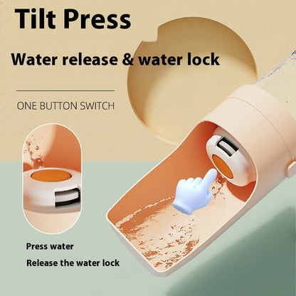 2-in-1 Travel Pet Water Bottle — Portable Water Dispenser + Food Cup for Dogs & Cats