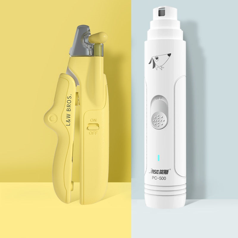 LED Pet Nail Clippers – Stainless Steel Nail Trimmer with Light, Safety Guard & Nail File for Dogs & Cats