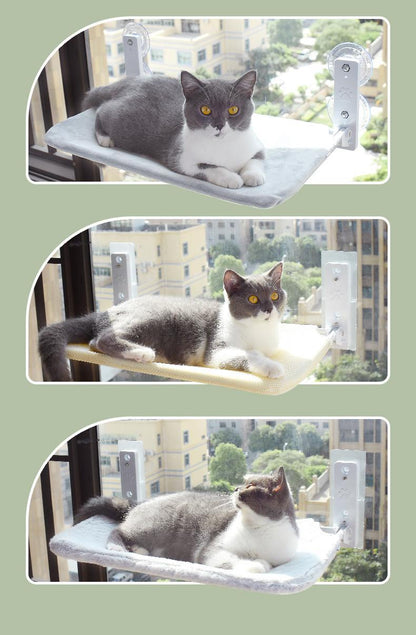 Cat Window Hammock – Strong Suction Cup Mounted Window Bed for Cats (Sunbathing Lounge, Plush & Mesh Options)
