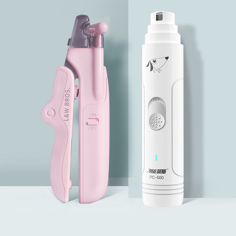 LED Pet Nail Clippers – Stainless Steel Nail Trimmer with Light, Safety Guard & Nail File for Dogs & Cats