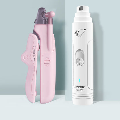 LED Pet Nail Clippers – Stainless Steel Nail Trimmer with Light, Safety Guard & Nail File for Dogs & Cats