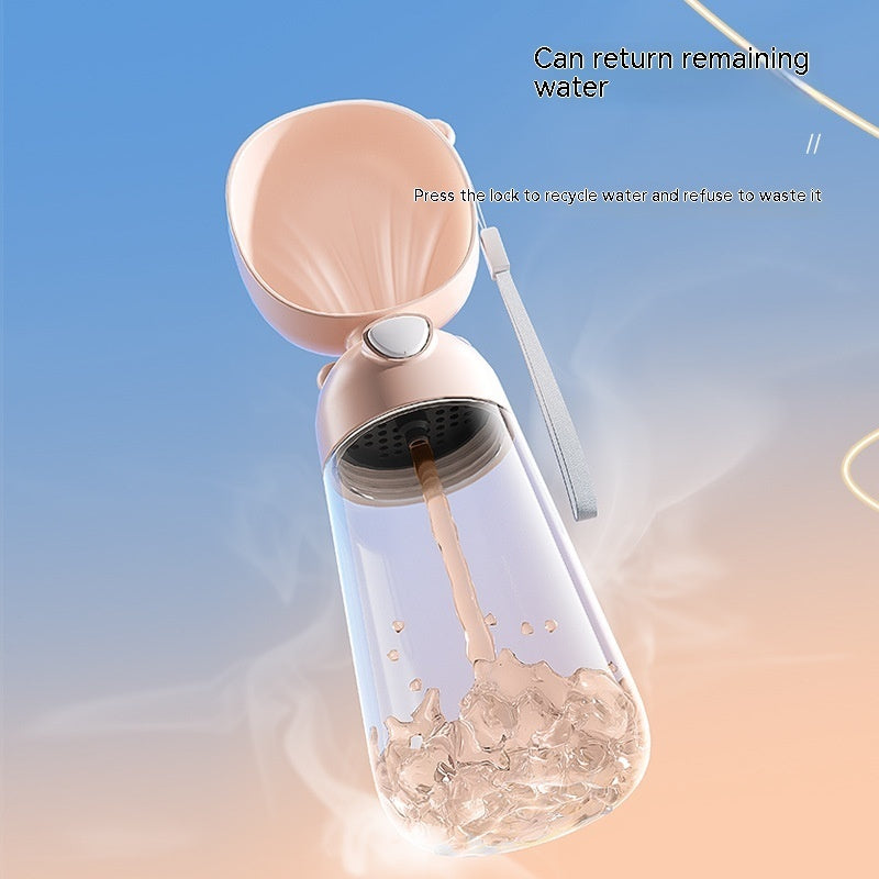 2-in-1 Portable Dog Water Bottle & Food Dispenser — Leakproof Travel Pet Feeder for Hiking, Walking & Outdoor Adventures