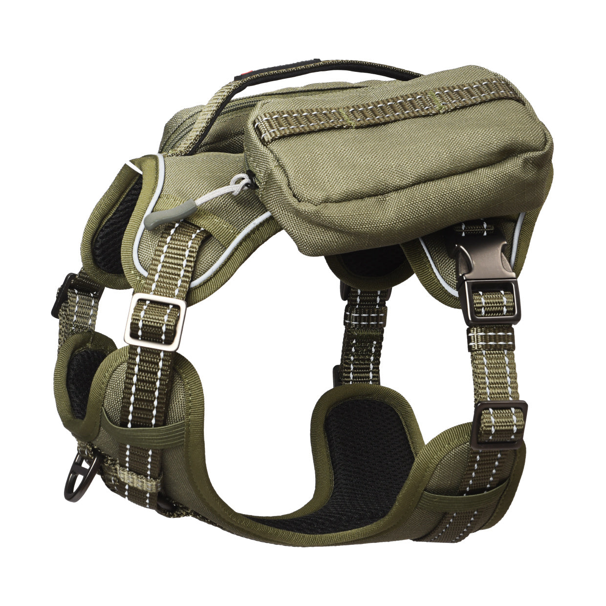 High-Performance Tactical Dog Harness — No-Pull Training Vest with Metal Buckles, Reflective Straps & Removable Utility Pack