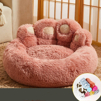 Giant Paw-Shaped Pet Bed – Ultra-Plush Calming Dog & Cat Sofa (Deep Sleep, Anti-Anxiety Design)