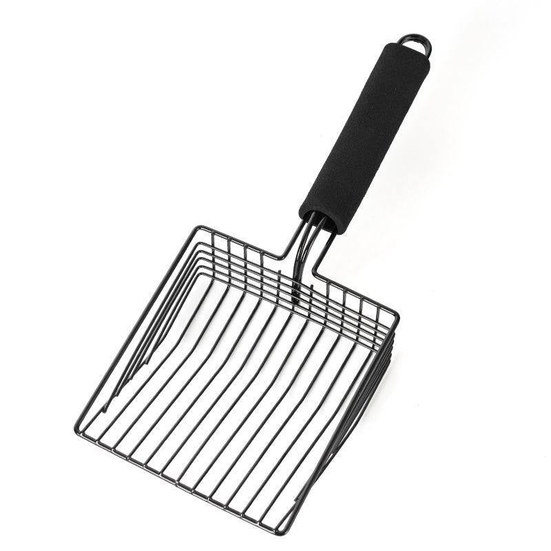 Heavy-Duty Metal Cat Litter Scoop – Alloy Litter Sifter with Comfort Grip Handle