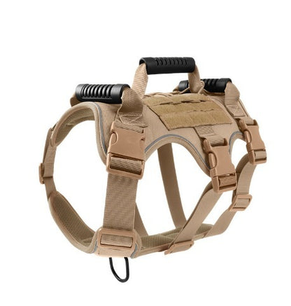 Reflective Tactical Dog Harness — No-Pull, Breakaway-Safe, Heavy-Duty Control