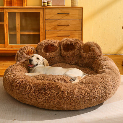 Giant Paw-Shaped Pet Bed – Ultra-Plush Calming Dog & Cat Sofa (Deep Sleep, Anti-Anxiety Design)
