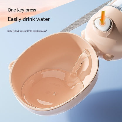 2-in-1 Portable Dog Water Bottle & Food Dispenser — Leakproof Travel Pet Feeder for Hiking, Walking & Outdoor Adventures