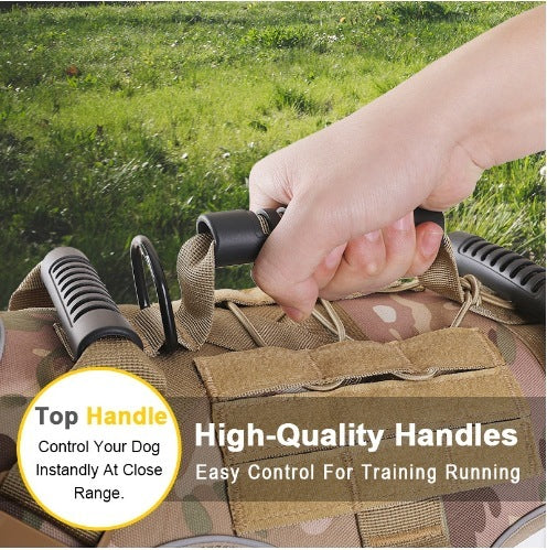 Reflective Tactical Dog Harness — No-Pull, Breakaway-Safe, Heavy-Duty Control