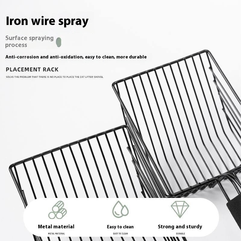 Heavy-Duty Metal Cat Litter Scoop – Alloy Litter Sifter with Comfort Grip Handle