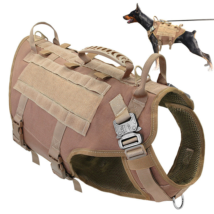Full Tactical Dog Gear Set – Military Vest with MOLLE Backpacks, Rope Lead & Patch Set for Malinois, Shepherds & Working Breeds (3-Pack System)