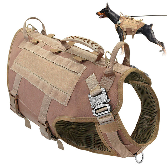 Full Tactical Dog Gear Set – Military Vest with MOLLE Backpacks, Rope Lead & Patch Set for Malinois, Shepherds & Working Breeds (3-Pack System)