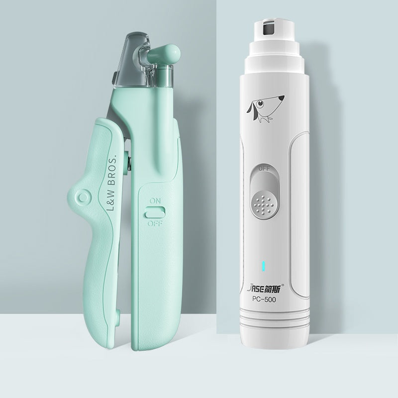 LED Pet Nail Clippers – Stainless Steel Nail Trimmer with Light, Safety Guard & Nail File for Dogs & Cats